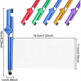 Logo Branded ABS Material Multifunctional Touchscreen Phone Holder Pen QR Code Advertising Pen 6" L