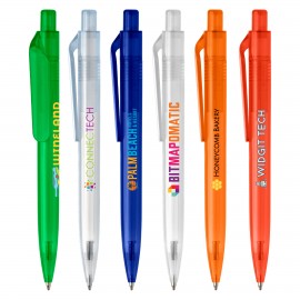 Custom Engraved Aqua Click - RPET Recycled Plastic Pen - ColorJet