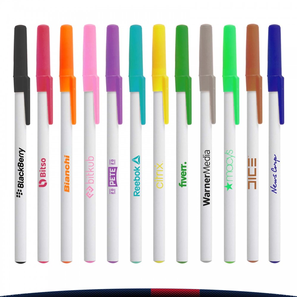 Bobbi Value Plastic Stick Pen Custom Imprinted Bobbi Value Plastic Stick Pen Custom Imprinted