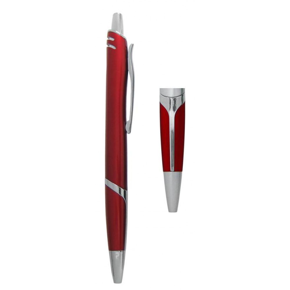Custom Imprinted Ball Point Pen, Red - Pad Printed Custom Imprinted Ball Point Pen, Red - Pad Printed