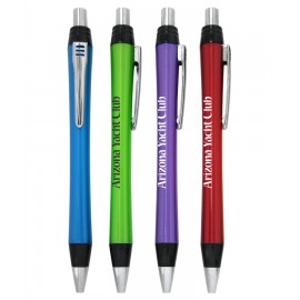 Logo Branded Union Printed - Andrew - Shiny Finis Clicker Pen with 1-Color Logo