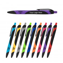 Two-Tone Sleek Write Rubberized Ballpoint Pen Logo Branded