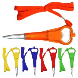 Bottle Opener Pen w/ Lanyard Custom Engraved  Bottle Opener Pen w/ Lanyard Custom Engraved