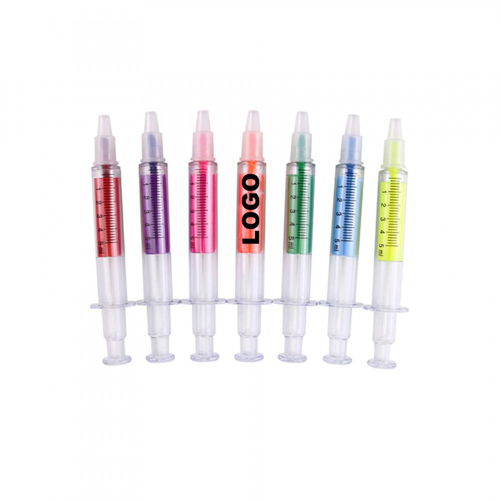 Custom Imprinted Syringe Shaped Highlighter Pen Custom Imprinted Syringe Shaped Highlighter Pen
