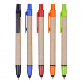 2-in-1 Eco Ballpoint Pen/Stylus Custom Imprinted