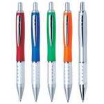 Custom Imprinted Polymer Collection Ballpoint Pen w/Chrome Dot Grip