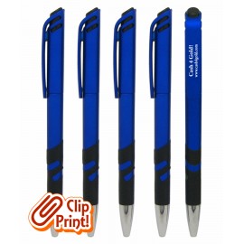 Custom Engraved Colored - Premier - Twist Pen with Print on Clip