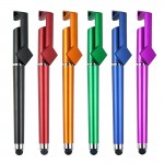 3-in-1 Multifunction Soft Touch QR Code Ballpoint Pen w/Stylus & Phone Stand & Removable Cap Logo Branded