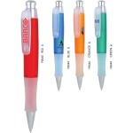 Polymer Collection Ballpoint Pen w/ Frosted White Rubber Grip Logo Branded