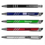 Custom Imprinted Metallic Pen w/ Silver Accents & Clip
