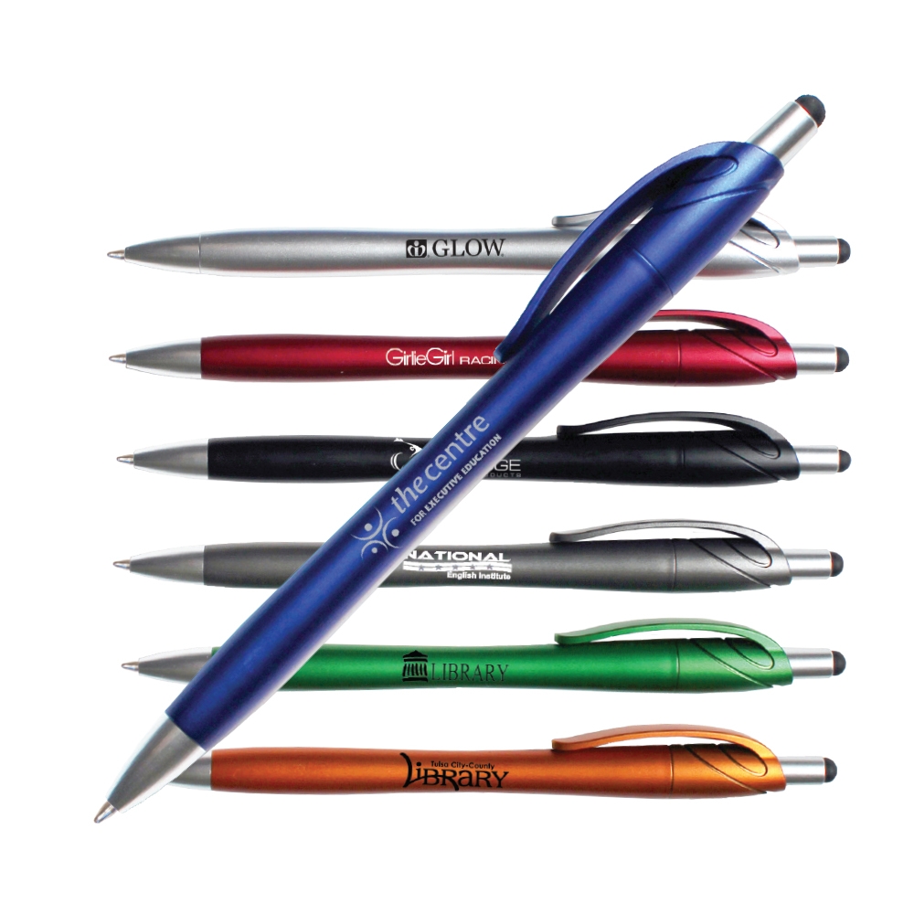 Custom Engraved Metallic Fujo Pen w/Stylus (Spot Color)