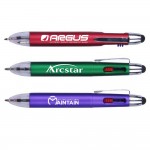 Custom Engraved Plastic Click Action stylus Pen with 2 color ink