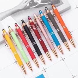 Retro Design Metal Ballpoint Click Tech Pen W/stylus Custom Imprinted  Retro Design Metal Ballpoint Click Tech Pen W/stylus Custom Imprinted