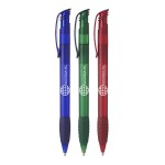 Union Printed - Translucent Ballpoint Grip Pens with 1-Color Logo Custom Engraved