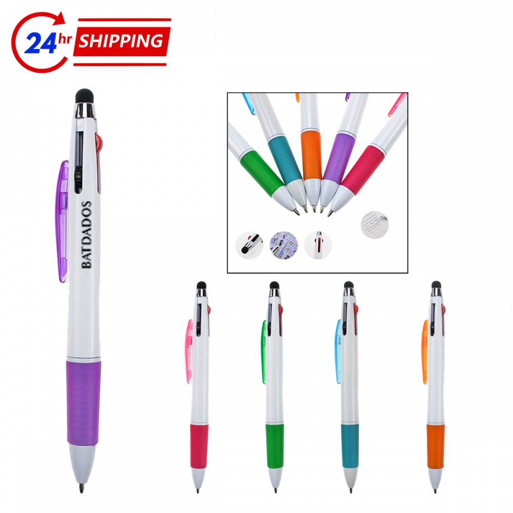 Custom Imprinted Touch Three-color Ballpoint Pen