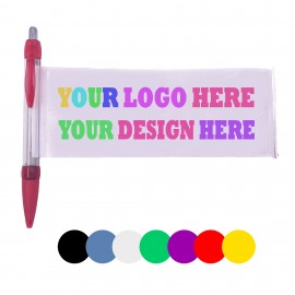 Logo Branded Multicolor Retractable Custom Full Color Printed Banner Pen with Pull Out Banner