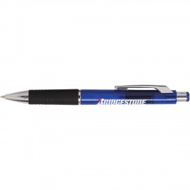 Quasar Translucent Black Gripper Pen Custom Imprinted
