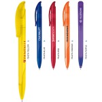 Logo Branded Polymer Vibrant Color Ballpoint Pen w/ Click Action