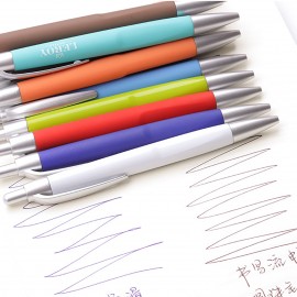 Custom Ball Point Pen - Soft Colors Logo Branded