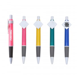 Square Clip Anti-Slippy Ballpoint Pen Custom Imprinted  Square Clip Anti-Slippy Ballpoint Pen Custom Imprinted