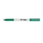 Paper Mate Write Bros Stick Pen White Barrel - Black Ink - Green Custom Imprinted