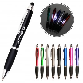 3-In-1 Led Light Up Ballpoint Pen With Stylus Custom Imprinted