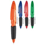 Logo Branded Polymer Click Action Ballpoint Pen w/ Comfort Grip