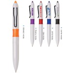 Logo Branded Polymer Collection Sleek White Body Ballpoint Pen