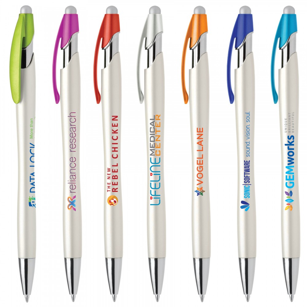Custom Engraved La Jolla Pearl Pen - Full Color Custom Engraved La Jolla Pearl Pen - Full Color