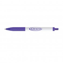 Logo Branded Paper Mate Inkjoy White Barrel - Black Ink - Purple  Logo Branded Paper Mate Inkjoy White Barrel - Black Ink - Purple