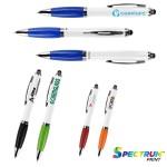 Antibacterial Curvaceous Two Tone Stylus Ballpoint Pen Logo Branded