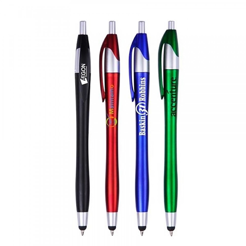 Custom Engraved Metallic Retractable Stylus Pen