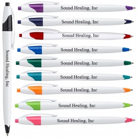 USA Printed Ballpoint Curvy Colorful Writing Pen Logo Branded