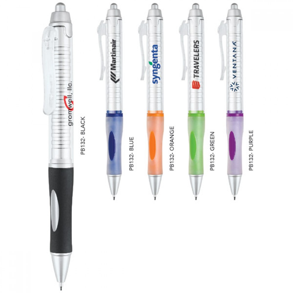 Custom Imprinted Polymer Click Action See Thru Barrel Ballpoint Pen Custom Imprinted Polymer Click Action See Thru Barrel Ballpoint Pen