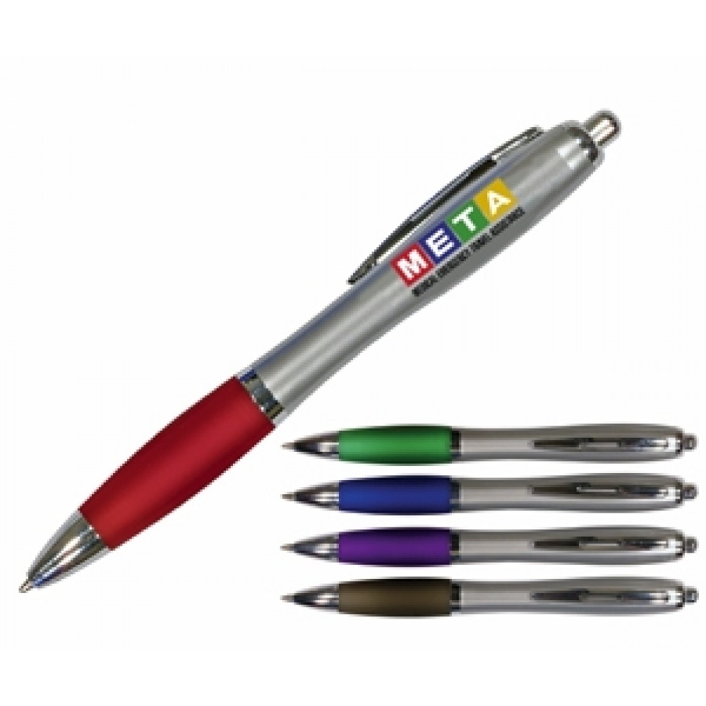 Logo Branded Silhouette Satin Grip Pen (Full Color Digital) Logo Branded Silhouette Satin Grip Pen (Full Color Digital)