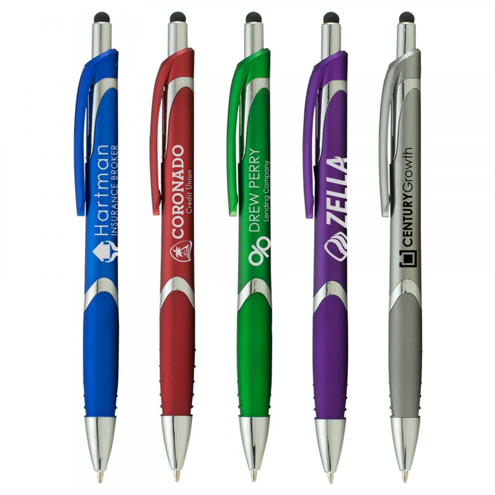 Solana Metallic Pen w/ Stylus Custom Imprinted Solana Metallic Pen w/ Stylus Custom Imprinted
