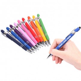 Custom Imprinted Click Ballpoint Pen with Stylus Tip