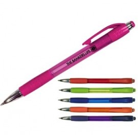 Mardi Gras Grip Pen (Spot Color) Custom Imprinted