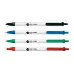 Logo Branded Montgomery Retractable Pen - White Barrel - UNION MADE and Printed