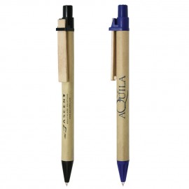 Custom Engraved Cardboard Retractable Eco Pen  Custom Engraved Cardboard Retractable Eco Pen