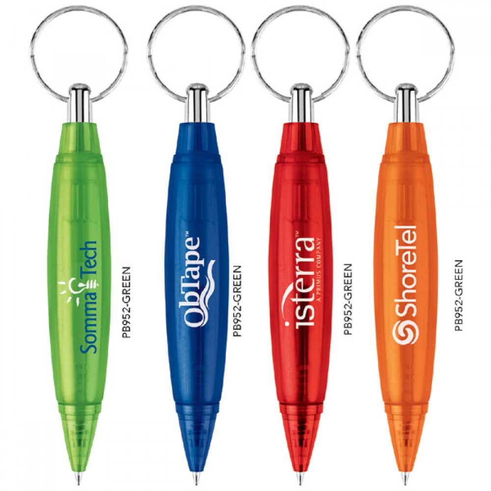 Polymer Collection Click Action Ballpoint Pen w/ Split Ring Custom Engraved Polymer Collection Click Action Ballpoint Pen w/ Split Ring Custom Engraved