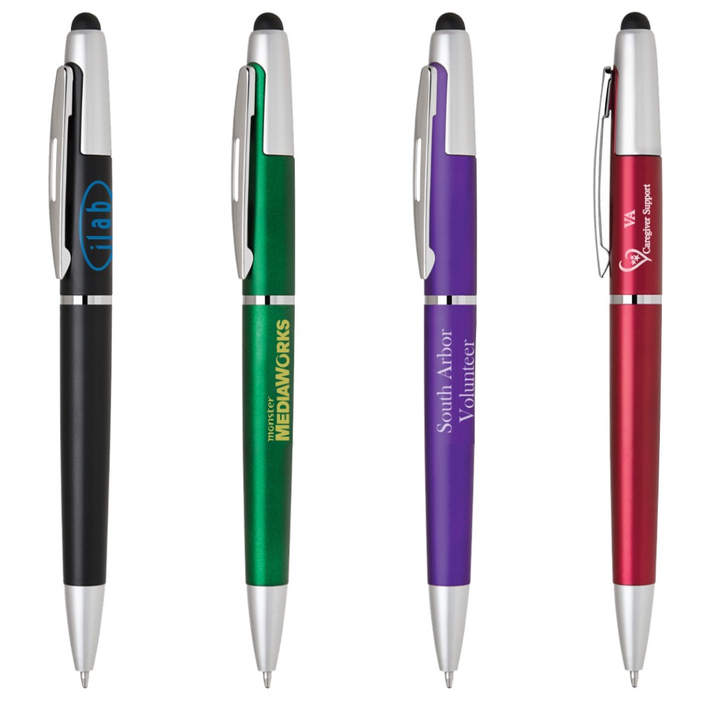 Custom Imprinted Plastic Twist Action Ballpoint Stylus Pen Custom Imprinted Plastic Twist Action Ballpoint Stylus Pen