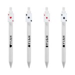 Custom Imprinted Click Pen w/ Playing Cards