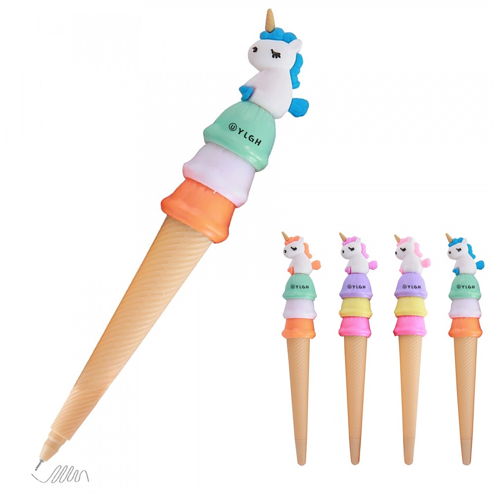 Unicorn Horse Ice Cream Balls Pen Custom Imprinted