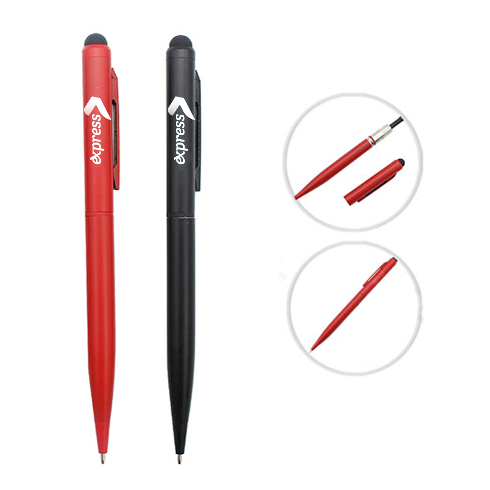 Custom Engraved Metal Ballpoint Pen w/Stylus Custom Engraved Metal Ballpoint Pen w/Stylus