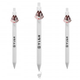 Logo Branded Click Pen w/ Smile Squirrel