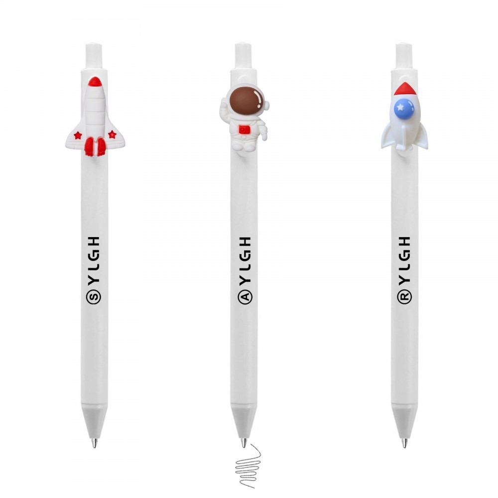 Click Activated Pen With Spaceship Custom Engraved Click Activated Pen With Spaceship Custom Engraved