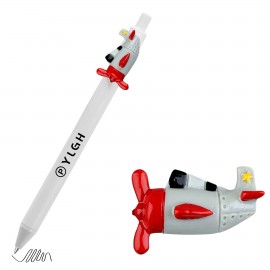 Click Pen w/ Propeller Plane Custom Imprinted