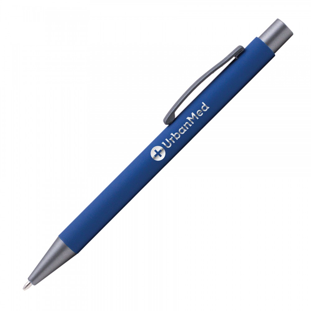 Bowie Softy - Laser Engraved - Metal Pen - Soft Rubberized Finish Logo Branded Bowie Softy - Laser Engraved - Metal Pen - Soft Rubberized Finish Logo Branded