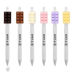 Custom Imprinted Click Activated Pen With 8-grid Chocolate Bar